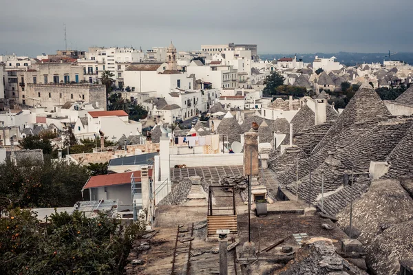 Trulli huizen van alberobello, Italië — Stockfoto