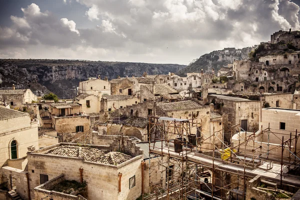 Starověké město matera v Itálii — Stock fotografie