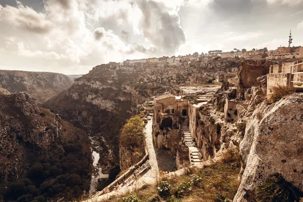 Αρχαίας πόλης matera στην Ιταλία — Φωτογραφία Αρχείου