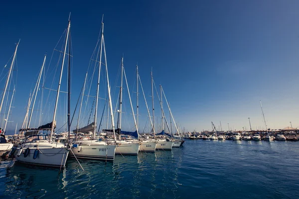 Small group of ship yachts — Stock Photo, Image