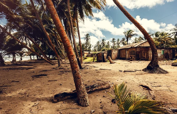 Tropisk strand efter en storm — Stockfoto