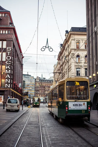 Veřejná doprava v Helsinkách — Stock fotografie