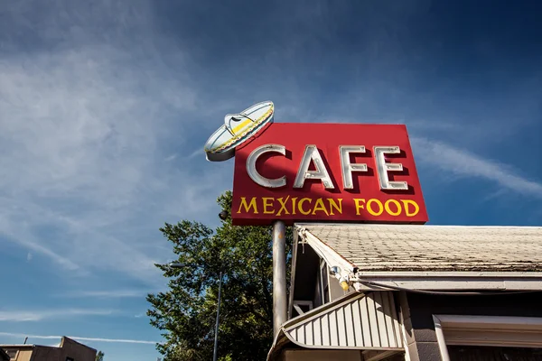 Cafe segno lungo la storica Route 66 — Foto Stock