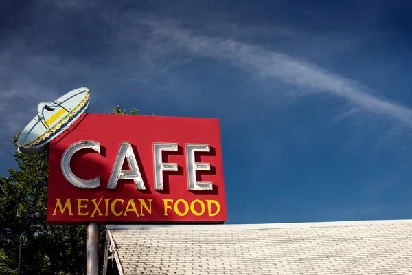 Cafe sign along historic Route 66 — Stock Photo, Image