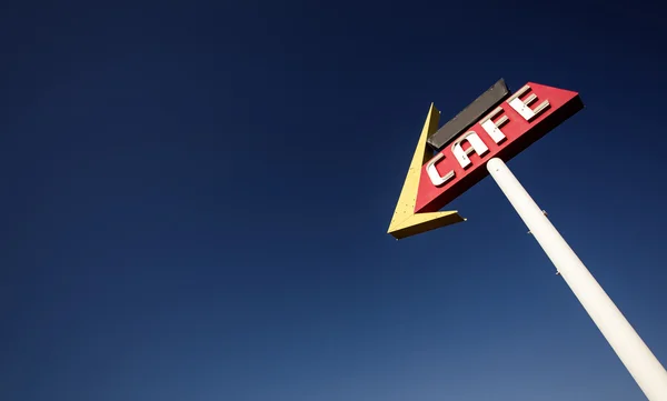 Cafe sign along historic Route 66 — Stock Photo, Image