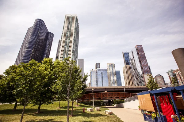 Uitzicht op stad chicago — Stockfoto