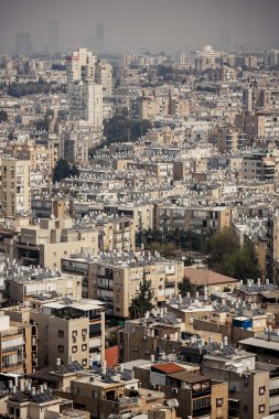 tel Aviv şehrin havadan görünümü