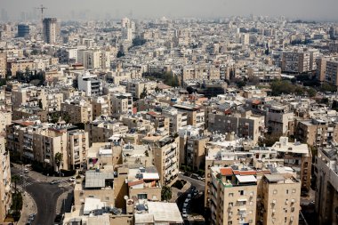 tel Aviv şehrin havadan görünümü