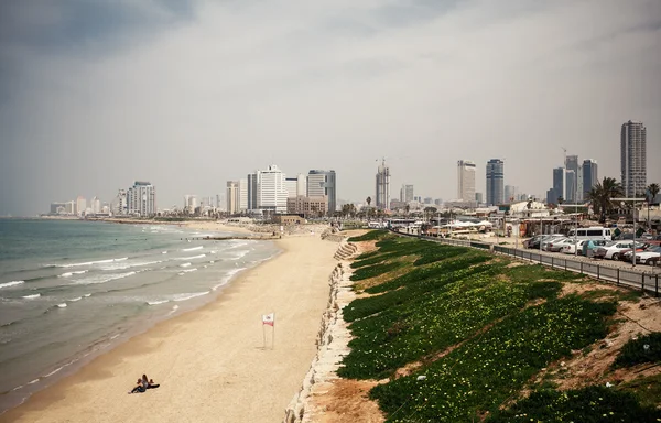 Tel-aviv strand panorama — Stockfoto