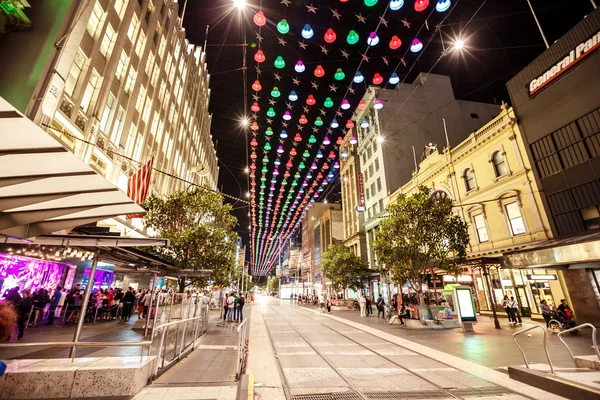 Bourke Street in Melbourne — Stock Photo, Image