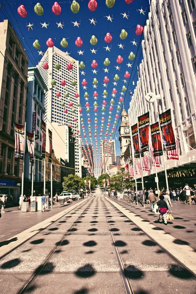 Bourke Street em Melbourne — Fotografia de Stock