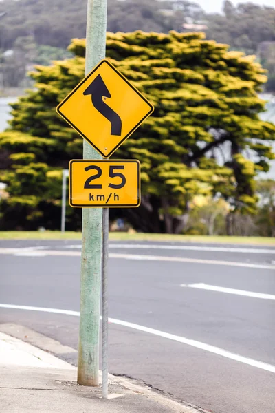 Road sign of the maximum speed — Stock Photo, Image