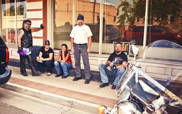 Bikers in Winslow — Stock Photo, Image