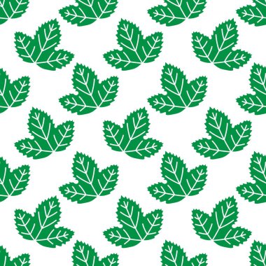 Vektör yeşil böğürtlen pürüzsüz bir desen bırakır. Çay için arka plan tasarımı. Tasarım, ambalaj, ambalaj kağıdı, tekstil.