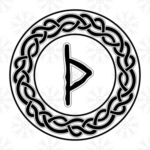 Rune Thurisaz Tor Thorn Kruhu Starobylý Skandinávský Symbol Nebo Znak — Stockový vektor