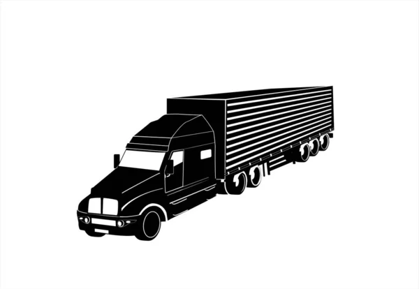 Gargo Ciężarówka Izometryczny Styl Płaski Wektor Izolowane Ilustracja — Wektor stockowy