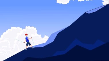 Çevreciler dağ animasyonuna tırmanıyor.