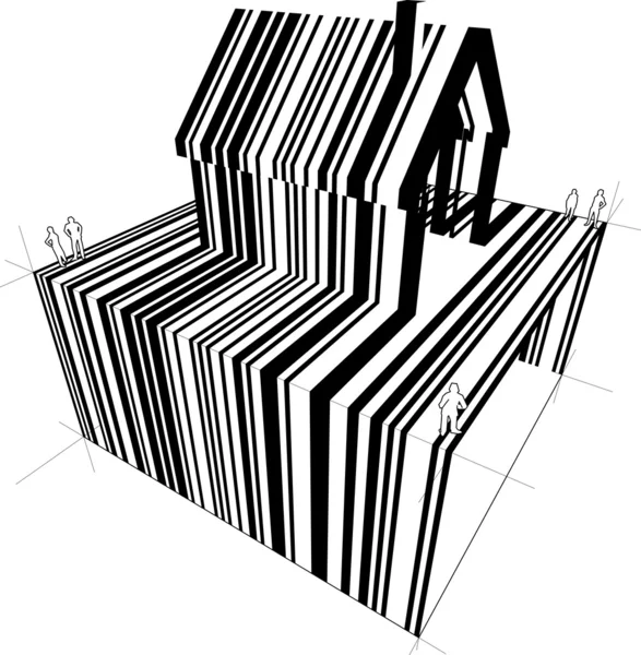 Diagramme de maison de code à barres — Image vectorielle