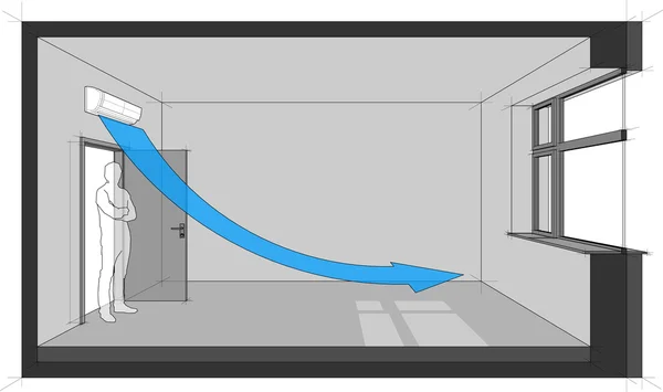 壁の空気 conditiong 単位図 ベクターグラフィックス