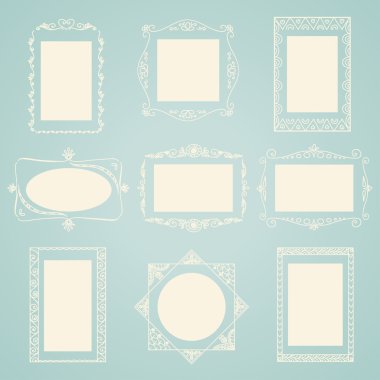 vektör karalama çerçeveleri kümesi.