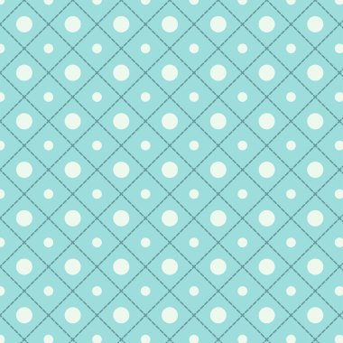 Dikişsiz polka noktalı deseni retro tarzı, ince renkler.