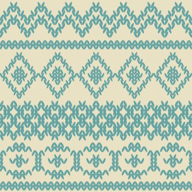 örme Dikişsiz desen Etnik tarzda. Vintage yumuşak renkler.