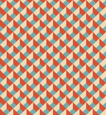 Mozaik seamless modeli retro tarzı. Vintage yumuşak renkler.