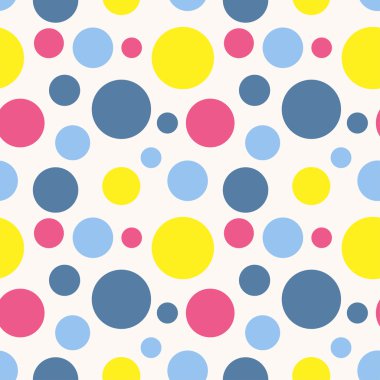 Dikişsiz polka noktalı deseni retro tarzı.