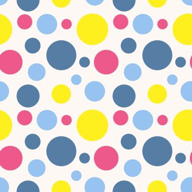 Seamless polka dot pattern in retro style.