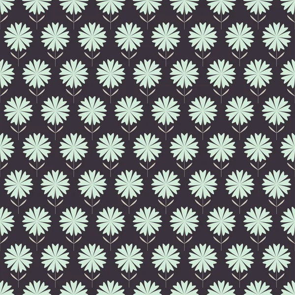 Άνευ ραφής λουλουδάτο μοτίβο με γεωμετρικά στυλιζαρισμένα λουλούδια. — Διανυσματικό Αρχείο