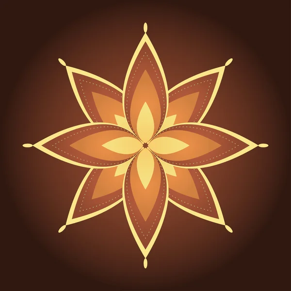 Mandala. Decorative flower. — Stock Vector