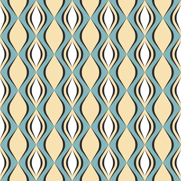 Seamless geometric pattern with diamond shapes in retro style, soft colors. — Stock Vector