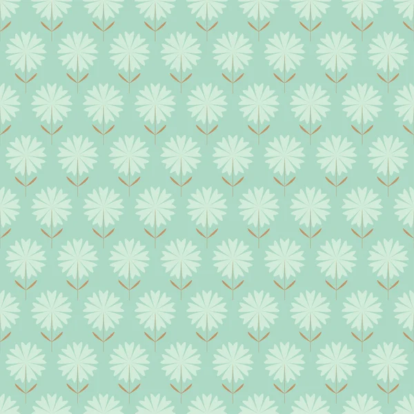 Patrón floral inconsútil con flores estilizadas geométricas . — Vector de stock