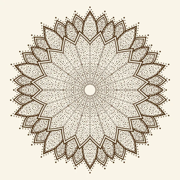 Mandala. Hermosa flor dibujada a mano . — Archivo Imágenes Vectoriales
