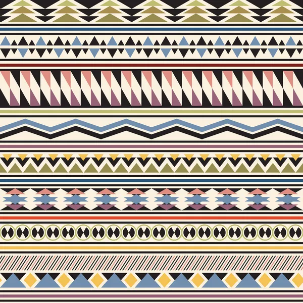 Tribal rayé motif sans couture. Fond géométrique multicolore . — Image vectorielle