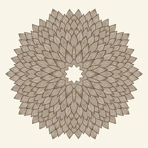 曼陀罗。美丽的手工绘制的花. — 图库矢量图片
