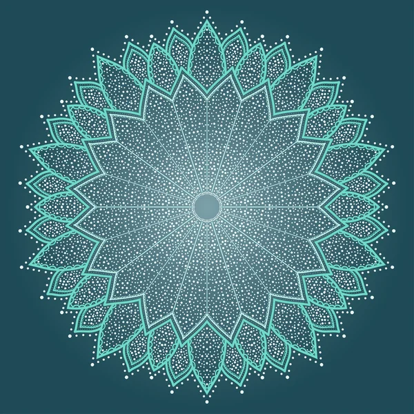Mandala. Belle fleur dessinée à la main . — Image vectorielle