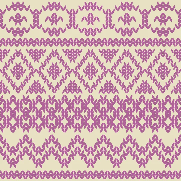 Motif tricoté sans couture dans un style ethnique. Couleurs douces vintage . — Image vectorielle