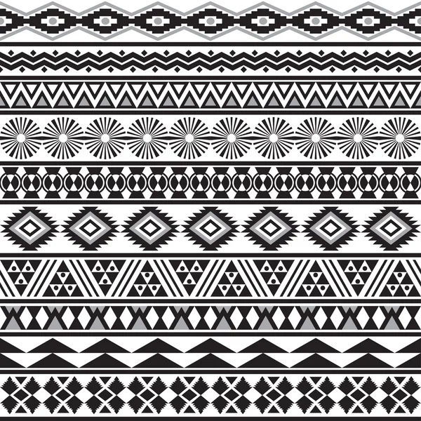 Patrón inconsútil rayado tribal . — Vector de stock