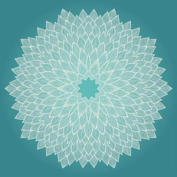 Mandala. Hermosa flor dibujada a mano . — Vector de stock