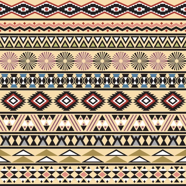 Patrón inconsútil rayado tribal . — Vector de stock