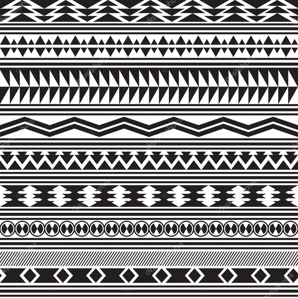 Tribal striped seamless pattern. Geometric black-white background.
