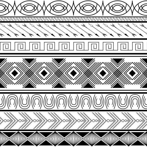 Tribal striped hand drawn seamless pattern. — Stock Vector © Viktory_S ...
