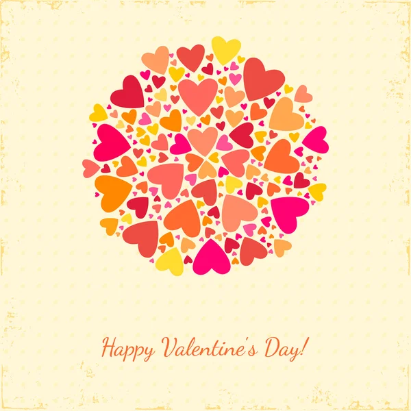 Valentine's Day background with hearts. — Stock Vector