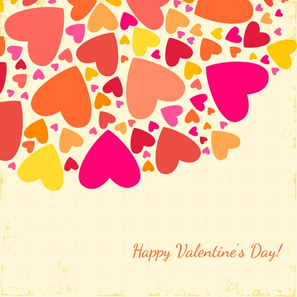 Valentine's Day background with hearts. — Stock Vector