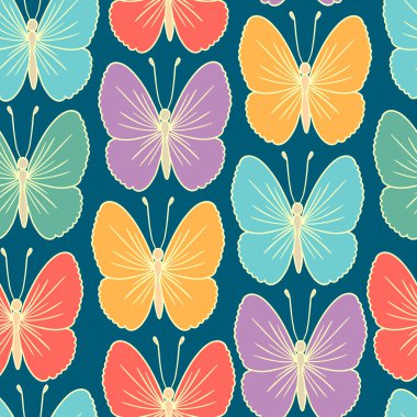 stilize kelebekler ile Seamless Modeli.