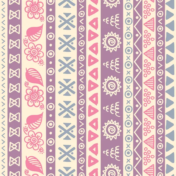 Tribal rayé motif sans couture . — Image vectorielle