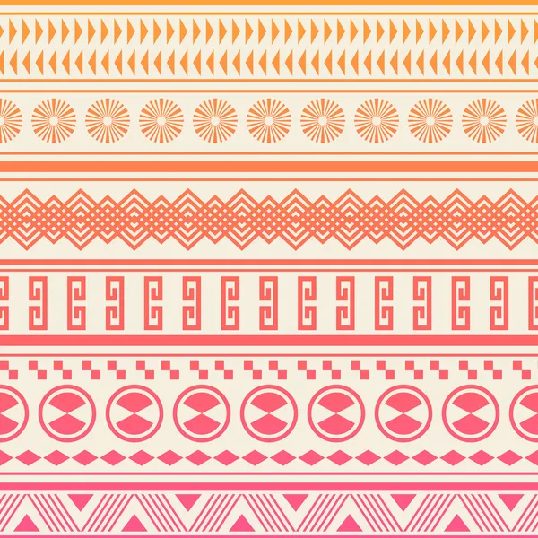 Tribal striped seamless pattern. — Stock Vector