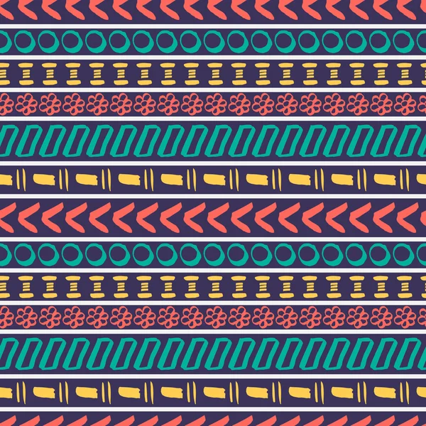 Tribal rayé motif sans couture . — Image vectorielle