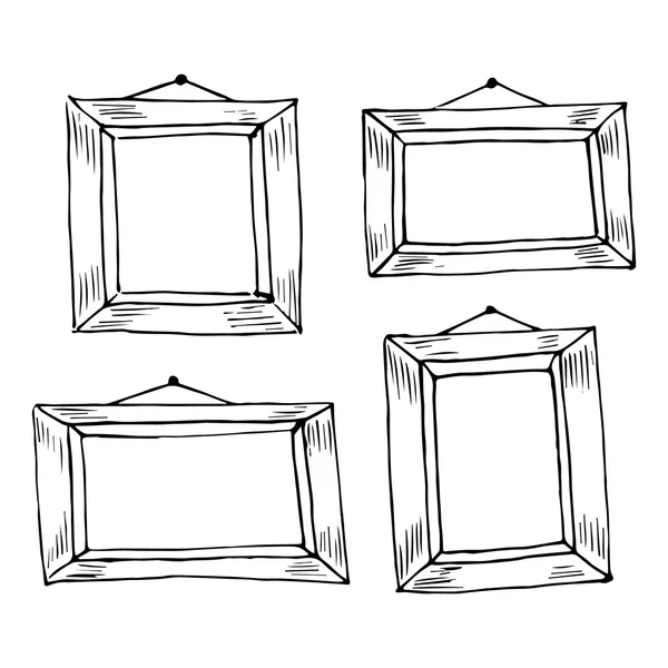 一套手绘涂鸦框. — 图库矢量图片
